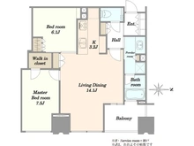 【東京都/江東区豊洲】シティタワーズ豊洲ザ・ツインサウス 間取り図