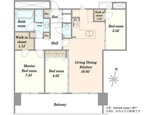 【東京都/江東区豊洲】アーバンドックパークシティ豊洲 タワーA 間取り図
