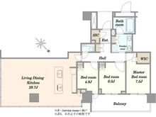 【東京都/江東区豊洲】ブランズタワー豊洲 間取り図