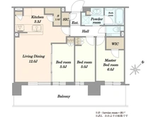 【東京都/江東区有明】シティタワー東京ベイウエストタワー 間取り図