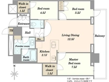 【東京都/中央区晴海】ザ・パークハウス晴海タワーズティアロレジデンス 間取り図