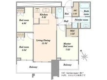【東京都/江東区豊洲】スカイズタワー＆ガーデン 間取り図
