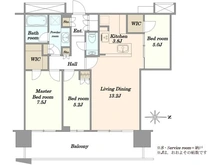 【東京都/江東区豊洲】アーバンドックパークシティ豊洲タワー A棟 間取り図