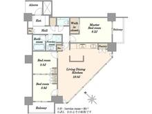 【東京都/江東区東雲】ビーコンタワーレジデンス 間取り図