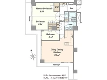【東京都/江東区東雲】Wコンフォートタワーズ　WEST棟 間取り図