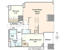 【東京都/江東区豊洲】シティタワーズ豊洲ザ・ツイン　サウスタワー 間取り図