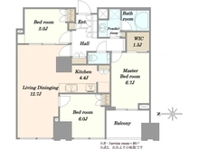 【東京都/江東区豊洲】シティタワーズ豊洲ザ・ツイン　 サウスタワー 間取り図