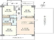【神奈川県/横浜市鶴見区汐入町】アドヴァンス鶴見サウスアヴェニュー 間取り図