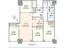 【神奈川県/川崎市川崎区港町】リヴァリエA棟 間取り図