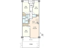 【神奈川県/川崎市川崎区四谷上町】コスモ大師公園南 間取り図
