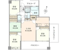 【神奈川県/横浜市鶴見区獅子ケ谷】クレッセントユーパリノスの丘パームヒルズ 間取り図