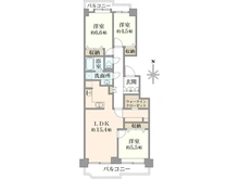 【神奈川県/川崎市幸区小倉】パークシティ新川崎 東1番街I棟 間取り図