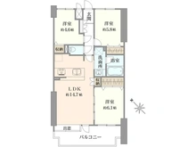 【神奈川県/横浜市鶴見区朝日町】ロイヤルシャトー入船公園 間取り図