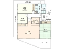 【神奈川県/横浜市港南区日限山】ライオンズマンション下永谷 間取り図