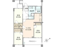 【神奈川県/横浜市鶴見区獅子ケ谷】クレッセントユーパリノスの丘 パームヒルズ 間取り図
