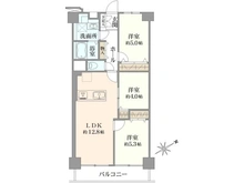【神奈川県/横浜市鶴見区下野谷町】日商岩井鶴見マンション 間取り図