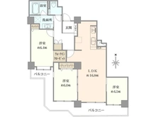【神奈川県/川崎市幸区小倉】パークシティ新川崎・西三番街 D棟 間取り図