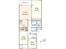 【神奈川県/川崎市幸区古市場】新川崎グランドハイツ 間取り図