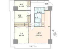【神奈川県/川崎市川崎区東田町】パレール川崎 間取り図