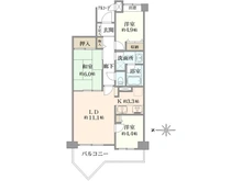 【神奈川県/横浜市鶴見区尻手】ジェネシティ 西棟 間取り図