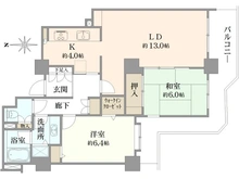 【神奈川県/川崎市幸区小倉】パークシティ新川崎西三番街 D棟 間取り図