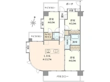 【神奈川県/川崎市川崎区本町】ダイアパレスグランステージ川崎多摩川リバーウィングス 間取り図