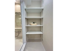 【神奈川県/川崎市川崎区日進町】トーア川崎マンション 収納：洗面室内収納
