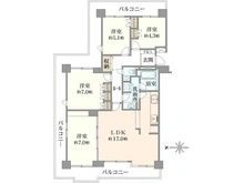 【神奈川県/横浜市鶴見区東寺尾】シティクレスト東寺尾壱番館 間取り図