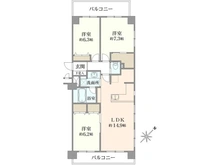 【神奈川県/川崎市川崎区四谷上町】サングレイス川崎エアリーステージ 間取り図