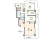 【神奈川県/川崎市幸区小倉】パークシティ新川崎 西三番街D棟 間取り図