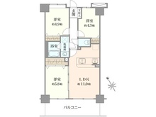 【神奈川県/川崎市幸区小向町】アエリア川崎 間取り図