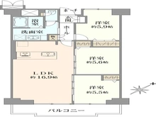【大阪府/茨木市美穂ケ丘】朝日プラザ千里北 D棟 間取り図