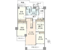 【大阪府/寝屋川市三井南町】オークヒルズ香里五番館 間取り図