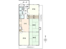 【大阪府/高槻市古曽部町】高槻スカイハイツ 間取り図