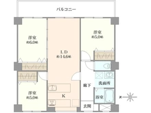 【大阪府/高槻市古曽部町】レオ高槻 間取り図
