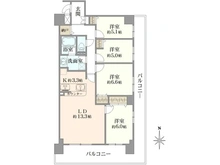 【大阪府/茨木市東太田】パームズコート茨木パークホームズ A 間取り図
