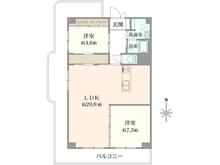 【大阪府/茨木市奈良町】パレス茨木 間取り図
