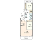 【大阪府/寝屋川市松屋町】ローズハイツ香里園 1号棟 間取り図