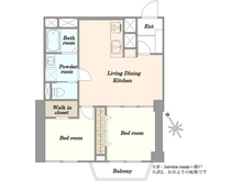 【東京都/品川区東大井】マンション仙台坂カトレア 間取り図