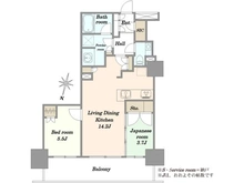 【東京都/品川区東品川】プライムパークス品川シーサイドザタワー 間取り図