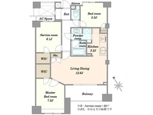 【東京都/品川区東大井】クレッセント仙台坂パークサイド 間取り図