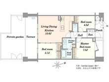 【東京都/世田谷区玉川台】ファミールグラン用賀イクスヴィア 間取り図