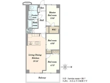 【東京都/大田区本羽田】レック東多摩川スカイハイツ2号館 間取り図
