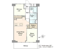 【東京都/品川区東品川】ドミール第2東品川 間取り図