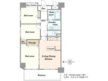 【東京都/大田区東糀谷】グランイーグル蒲田東 間取り図