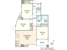 【東京都/品川区荏原】スカーラ品川戸越スカイタワー 間取り図