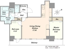 【東京都/北区滝野川】パークタワー滝野川 間取り図