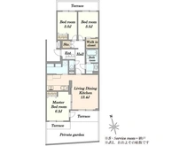 【東京都/世田谷区代田】コスモヒルズ東松原 間取り図