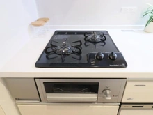 【東京都/世田谷区上野毛】ライオンズマンション上野毛第2 キッチン：二口コンロ