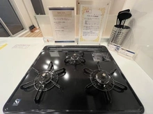 【東京都/品川区南品川】ゼームス坂パークハウス キッチン：三口コンロ